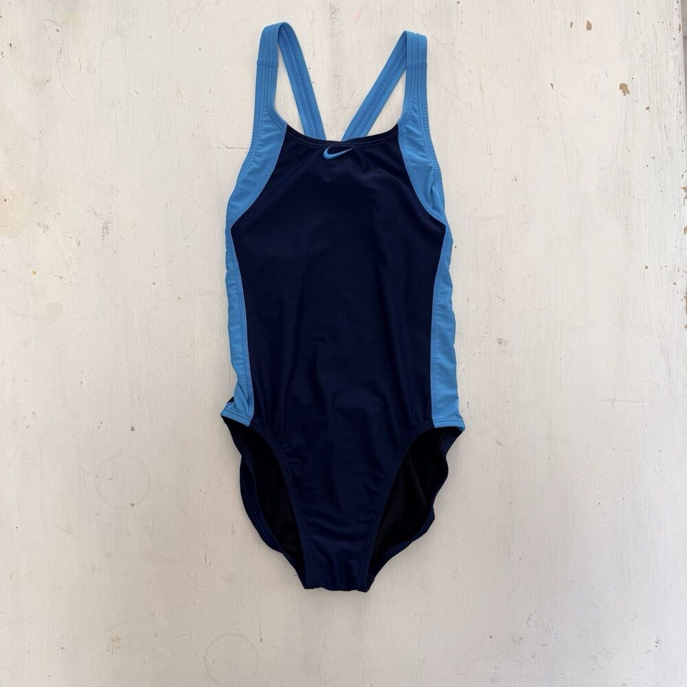 Nike Women’s Swimsuit Swimwear Style NESS8371 Power Back One Piece Color Blue 8